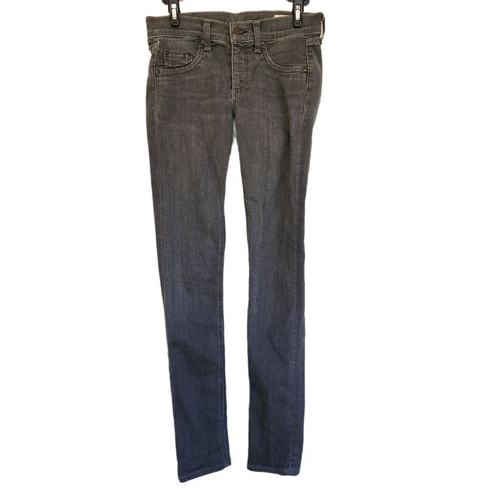 RAG & BONE Womens Jeans Stretch GrayEverrett Skinny Jeans Size 26